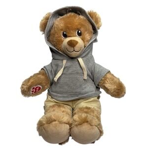 Build A Bear Lil Brownie Cub Stuffed NWT Teddy Bear Plush 16" w/ Hoodie & Shorts
